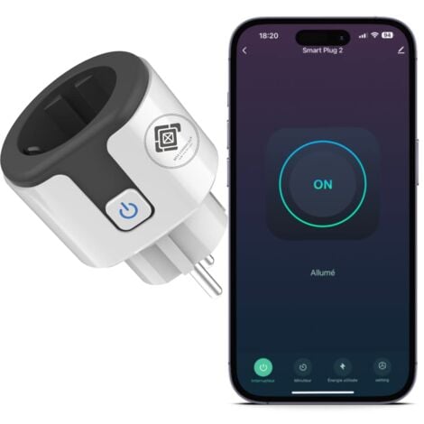 20A Smart Plug, Tuya WiFi Smart Plug Compatible with Alexa, Google Home, Programmable Plug with Energy Consumption Measurement, Voice Control, Tuya Remote Control