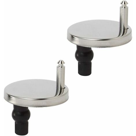 Toilet Seat Fixing Kit - With Screws and Hinges - For Toilet Seat - Stainless Steel - Toilet Seat Hinge - Screws - Accessories - Fixing Kit (6 cm) Ternel (1/5)