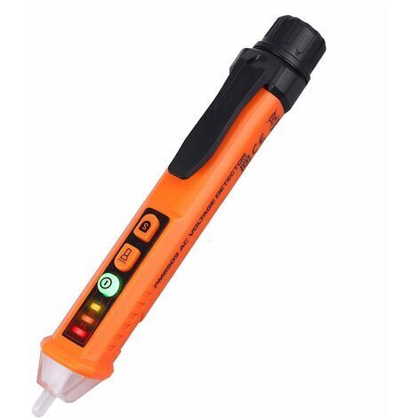Non-contact voltage tester, voltmeter with two AC voltage detectors and adjustable sensitivity, with LED display, alarm mode (1/5)