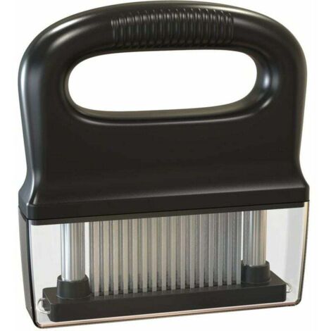 Meat Tenderizer, Meat Tenderizer 48 Ultra Sharp Stainless Steel Needle Blades, Manual Kitchen Tool for Beef Steak Chicken Pork... (Black) (1/5)
