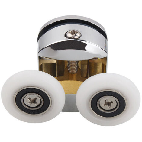 KEILEOHO 16-Pack 1-Inch Double Shower Door Rollers – 8 Upper + 8 Bottom Wheels For 4-6mm Glass Sliding Doors