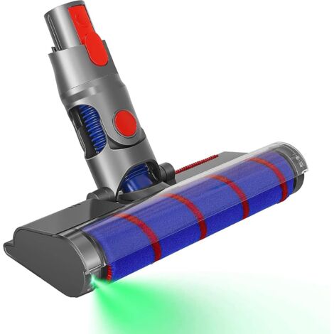 Electric Turbo Motorized Rotating Brush Compatible with Dyson V7 V8 V10 V 11 V15 Quick Release with Soft Roller for Hard Floor, Parquet Brush with Laser Light (1/5)
