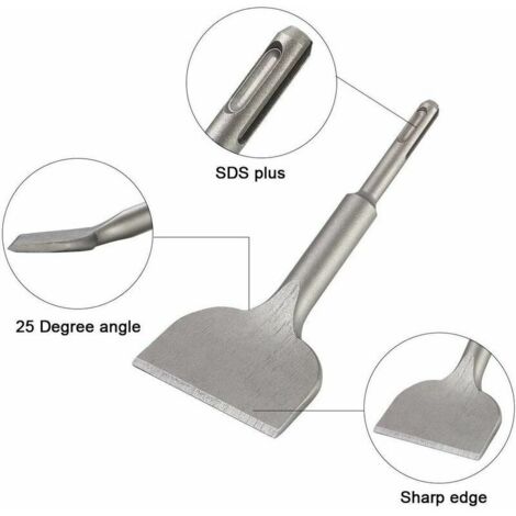 SDS PLC Tile Chisel, 165mm x 75mm High Quality Widening Series, Curved ...