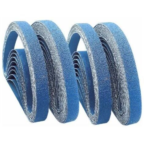 Zirconium Corundum Sanding Belts, 13 x 457 mm, 120 Grit for Black & Decker, Sanding Metal, Wood, Rust Removal, Paint - Pack of 9 Sanding Belts