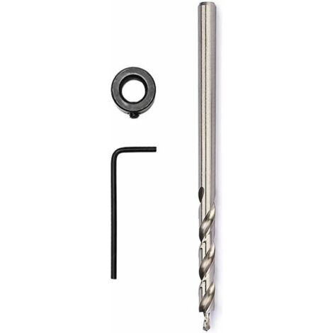 Wood Drill Bit High Speed Steel Wood Drill Bit 3/8"(9.5mm) Hex Shank Drill Bits with Depth Stop (1/5)