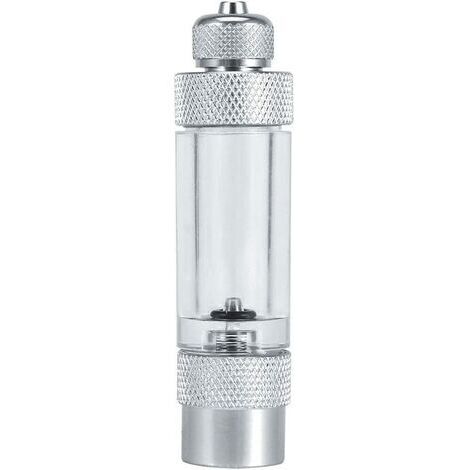 Aquarium Inline CO2 Bubble Counter With Aluminum Check Valve Single Double Head Non-Return Bubble Counter Fish Tank Tool (Single Head)