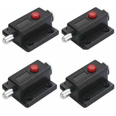 4pcs Spring Window Cabinet Knob Automatic Door Latch Lock Furniture Cabinet Drawer Door Lock with Spring Knob (1/5)