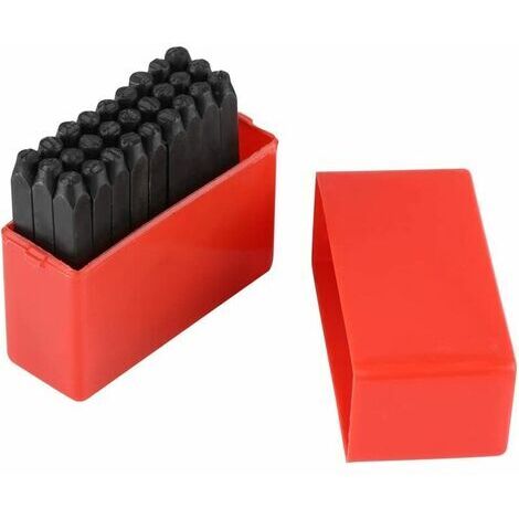 3mm Letter and Number Stamping Punch Set Carbon Steel Stamp for Leather Wood Jewelry (Alphabet)