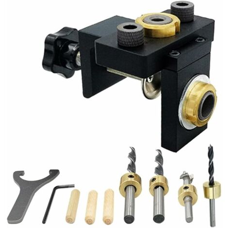 Oblique Drilling Jig Hinge Jig Hole Positioner for Furniture Connection Hole Puncher Carpentry Tools with Positioning Clip (1/5)
