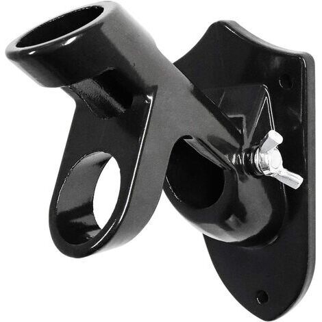 Adjustable Flag Pole Bracket Flag Holder Aluminum Flag Pole Base with Two Positions for Flag Poles with a Diameter of (Black) (1/5)
