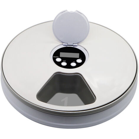 View of Automatic Pet Feeder for Cats, Dogs, Rabbits and Small Animals, 6 Meal ...