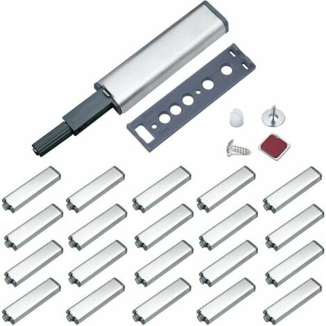 Push to Open Magnet Door Cupboard Jiayi Metal Magnetic Latch Push Open Push Cupboard Magnetic Closure for Cabinet Push to Open System Drawer Damper (20 Pieces) (1/5)