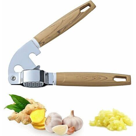 Professional Stainless Steel Garlic Press Professional Garlic Press Garlic Cutter Chopper Garlic Press Rustproof Garlic Press Crusher, with Non-Slip Handle, for Restaurant Home Kitchen (1/5)