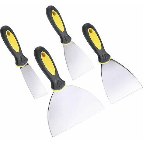 Stainless Steel Spatula Set Pasting Knife 38, 75, 100, 150mm 4 Pieces (1/5)