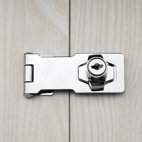 Pairs Zinc Alloy Locking Hasps Door Hasps with Padlock and Key Ring for Furniture Mailboxes Cabinets Drawers Cupboards (1/5)
