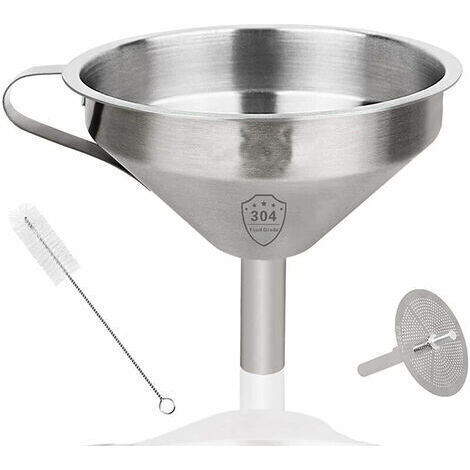 Kitchen Funnel with Stainless Steel Filter 11 cm for Transferring Liquid Ingredients (1/5)