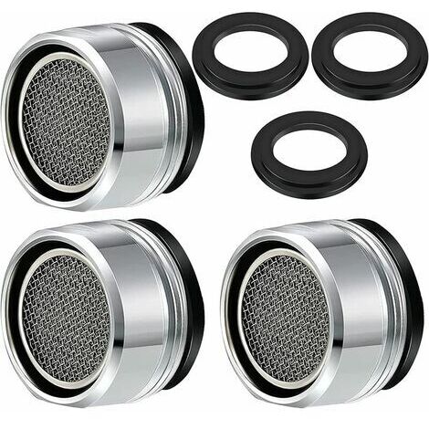 M24 Faucet Aerator, 3 Pieces Water Saving Faucet Filter Faucet Accessories Diffuser Faucet Filter with Sealing Ring for Kitchen and Bathroom (1/5)