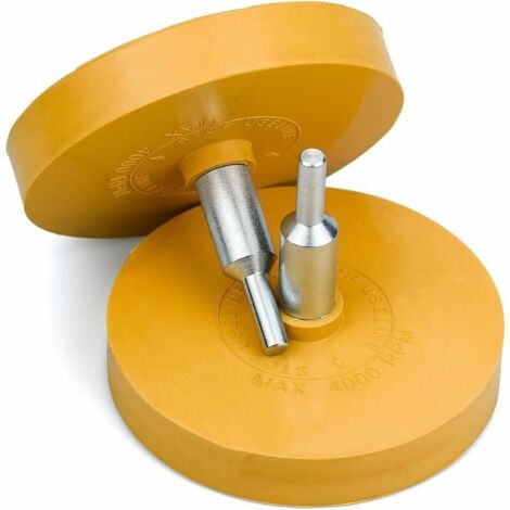 2PCS Car Body Eraser for Ornaments 88mm Wheel Rubber Eraser Drill Disc Eraser Sticker with 2 Adapters (1/5)