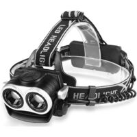 Rechargeable Headlamp, Super Bright LED Headlamp, Super Bright LED Headlamp 2xT6 LED Zoomable Headlight Waterproof Head Torch Head Lamp