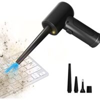 Air Duster Electric Dust Blower 50,000rpm, Electric Air Duster Mini Car Vacuum Cleaner for Cleaning Keyboard Laptop Bank with 4 Nozzles