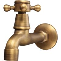 Baogu Wall Mounted 1/2 Inch Outlet Valve Garden Faucet Brass Water Tap