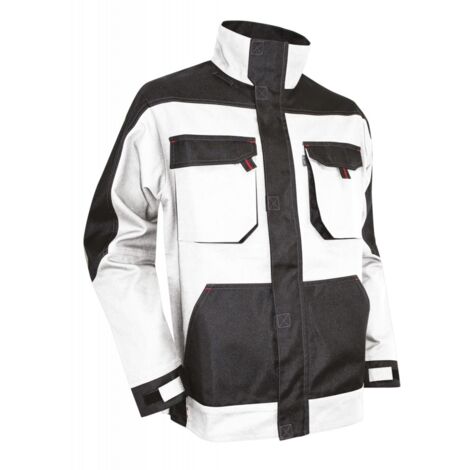 LMA – Veste de peintre multipoche 3XL – Col montant – 60% coton, 40% polyester – Poches renforcées pour outils – Membrane étanche 900D