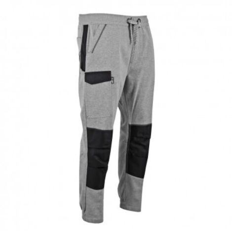 LMA – Pantalon de jardinage élastique gris – 2 poches cuisses – Renforts genoux en Oxford 900D – Taille S à 2XL