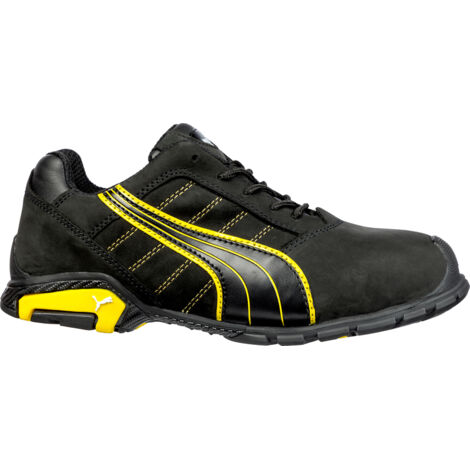 Chaussure de sécurité basse Puma Amsterdam Low S3 SRC Noir / Jaune 41 (1/5)