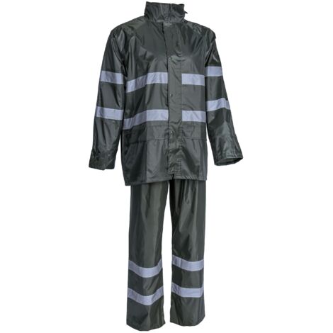 Ensemble de pluie à capuche imperméable Coverguard RAINET Vert XL
