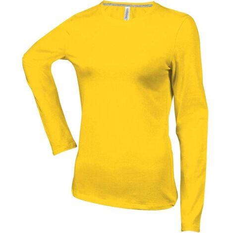 Onsoyours Maglietta Donna Manica a 3/4 Girocollo Tshirt Estiva Maglia a Maniche Tre Quarti Casual Top Basic T-Shirt con Split A Azzurro S