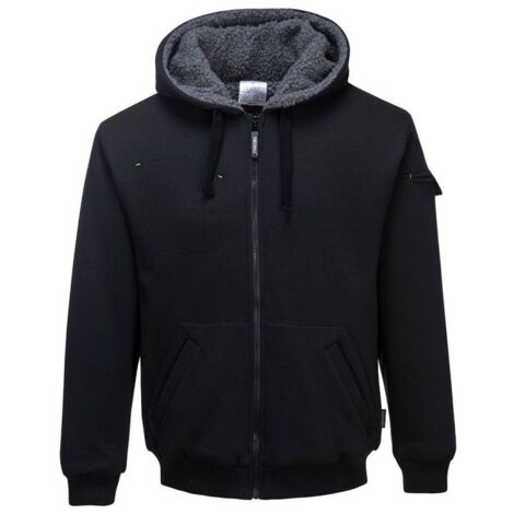 Portwest – Blouson à capuche en polaire 280g – Doublure Sherpa 300g – 6 poches pratiques pour rangement – Pour activités extérieures