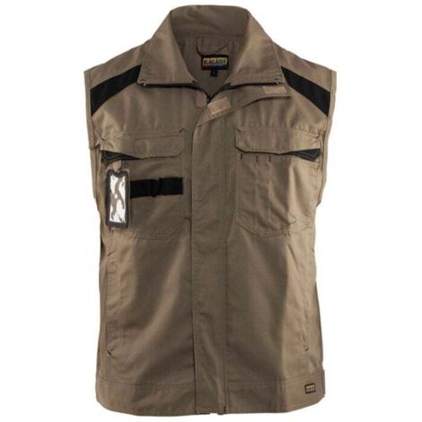 Gilet sans manches bicolore Blaklader Industrie Beige / Noir M