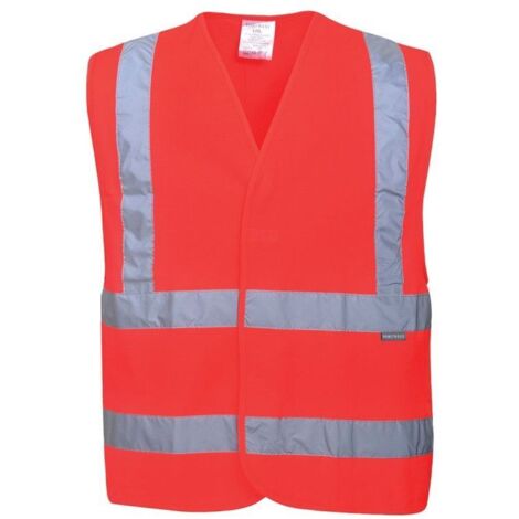 Gilet haute visibilité Portwest baudrier double ceinture Rouge L - XL