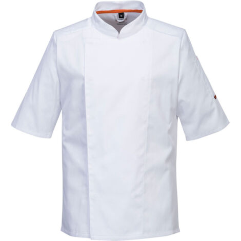 Veste cuisine manches courtes maille respirable Portwest Blanc S