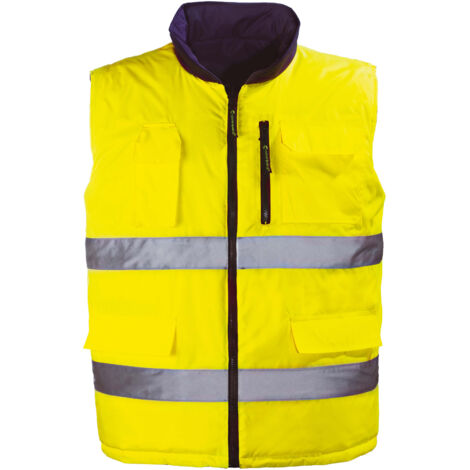 Gilet haute visibilité réversible mutlipoches Coverguard Hi-Way Jaune / Gris 3XL