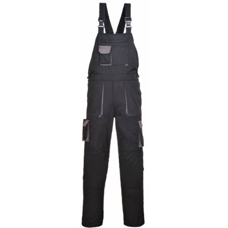 Cotte à bretelles Portwest TEXO CONTRAST Noir Poches Grises 4XL
