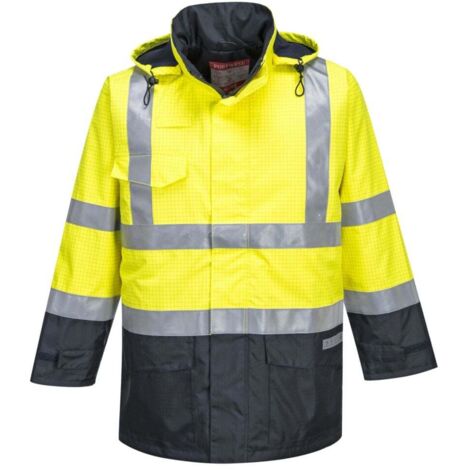 Parka haute visibilité multi-risques Portwest bizflame Jaune / Marine XL (1/4)