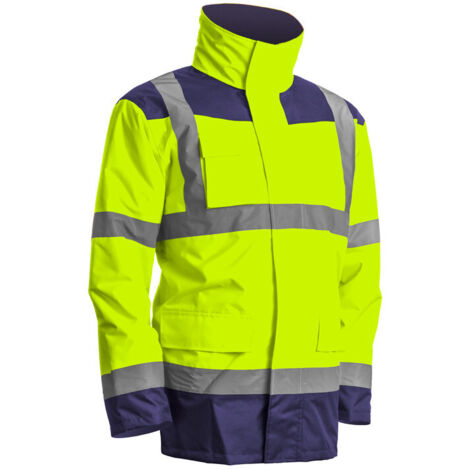 Coverguard – Parka 4 en 1 jaune fluorescent – Veste intérieure amovible – Coutures étanchées – Norme EN ISO 20471:2013 CLASS 3 (1/5)
