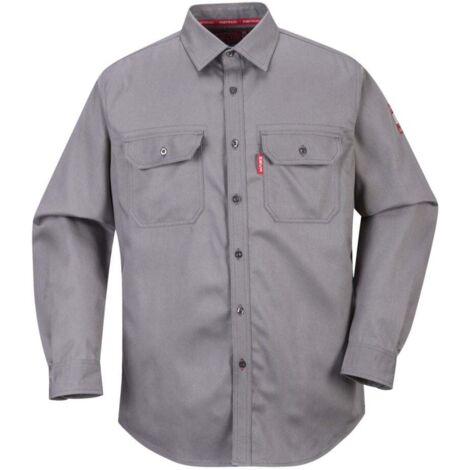 Chemise de travail Ignifugée Portwest Bizflame Gris XL