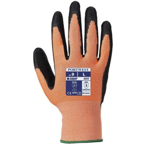 Gants de travail anti-coupure Ambre coupure 3 Portwest A643 Orange 8. (1/2)
