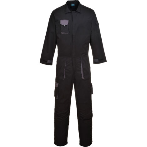 Combinaison de travail Multipoches Portwest CONTRAST TEXO Noir / Gris XXL.