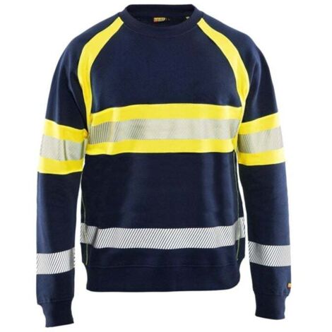 Sweat-shirt haut visibilité Blaklader Jaune / Marine L. (1/5)