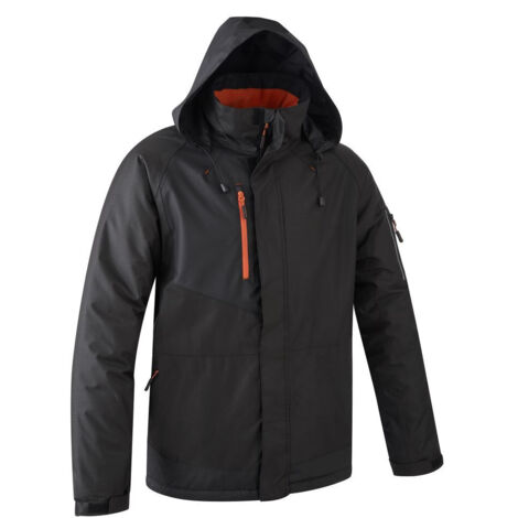 Parka imperméable multipoches avec capuche Coverguard YUZU EN343 EN14058 Noir 3XL (1/4)