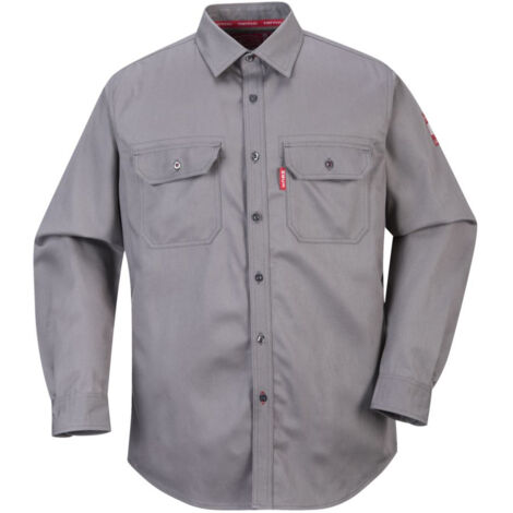 Chemise de travail Ignifugée Portwest Bizflame Gris L