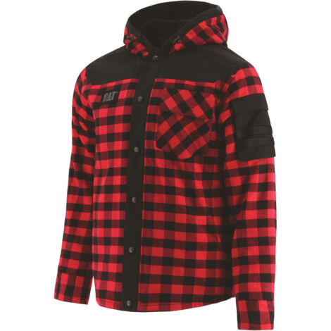 Surchemise de travail renforcé avec capuche Caterpillar SEQUOIA Rouge / Noir XL. (1/4)
