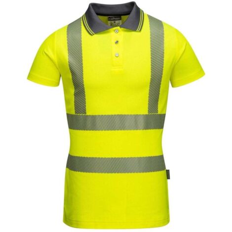 Polo haute visibilité femme Portwest Jaune L.