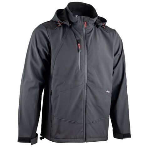 Blouson softshell bicolore LMA ROCK Gris Foncé S. (1/4)