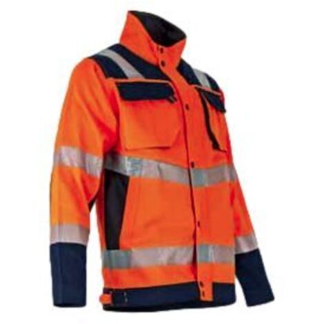 Blouson Haute Visibilité Bicolore Orange / Marine - LMA - Ampoule S