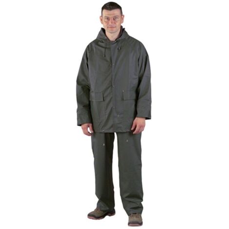 Ensemble de pluie 170g Enduction PU Coverguard EN 343 Vert L.