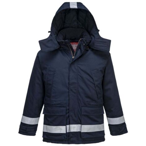 Parka ignifugée Portwest antistatique hiver Marine M (1/2)